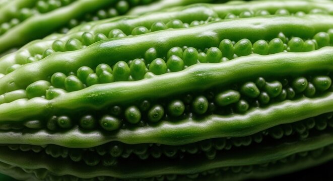 Intricate Texture Of Bitter Melon Close Up Nature Macro Photography