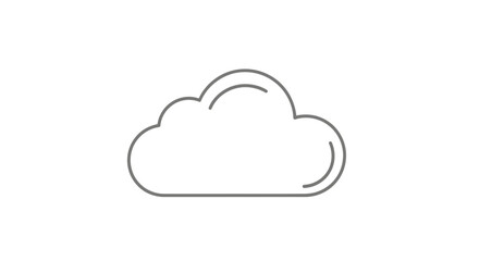 Fototapeta premium A simple illustration of a fluffy cloud in the sky with soft curves