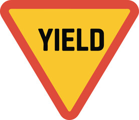 MOdern Traffic Yield Give Way Icon © Kamrul