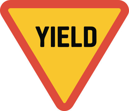 MOdern Traffic Yield Give Way Icon