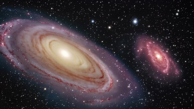 Explore the beauty of Andromeda Galaxy and its satellite galaxies with stunning views from a telescope in a dark sky