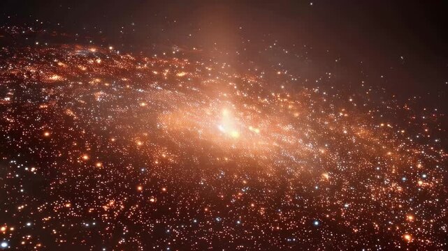 Exploring a distant galaxy with bright stars and swirling patterns in the vastness of space