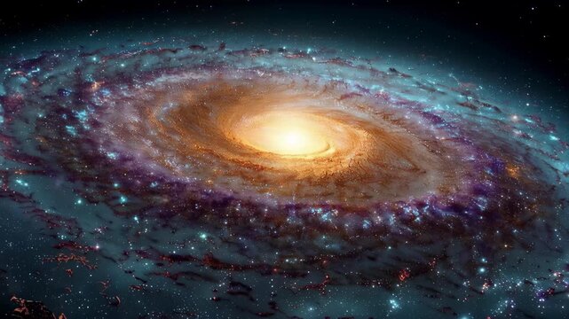 Explore the beauty of a galaxy with stars and swirling colors in a vast universe