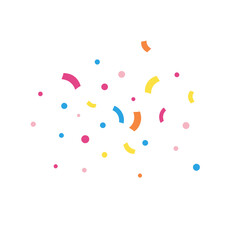 Fototapeta premium Colorful Confetti Explosion Isolated on White Background, Party Celebration Elements