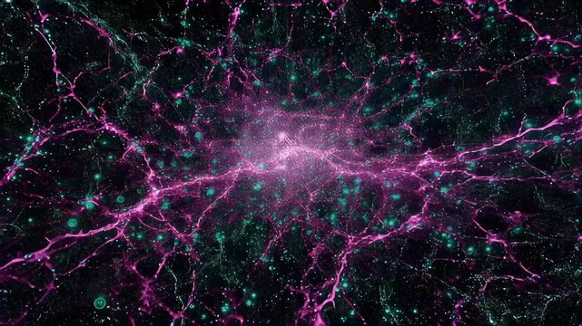 Visualizing the universe with colorful patterns and structures in deep space during the night