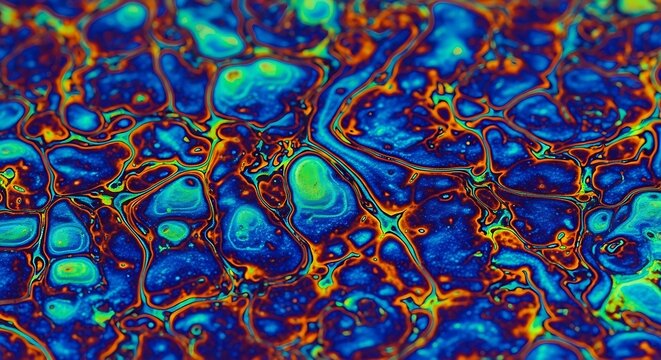 vibrant abstract heatmap texture with blue, green, and orange hues