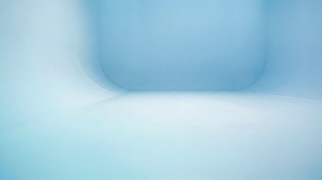 Smooth curved blue studio background with soft lighting and seamless edges, ideal for product rendering and modern visuals.