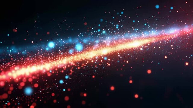 Exploration of colorful light patterns in a digital space during nighttime
