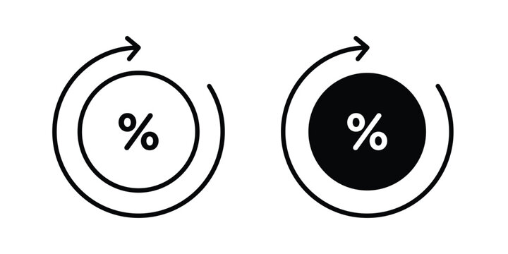 Exchange rate icon vector graphic clipart and line art style set