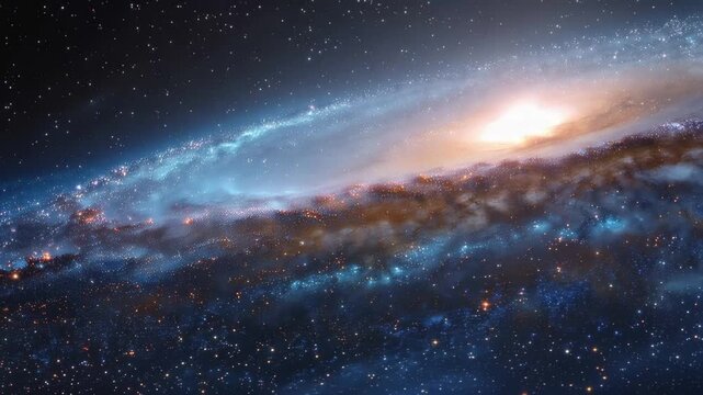 Exploring the beauty of a galaxy with bright stars and swirling colors in the vastness of space