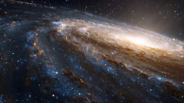 Exploring the vastness of space with stunning views of a spiral galaxy in great detail