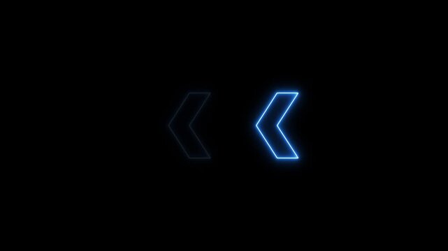 With the arrow logo embellishment and template covering in a realistic isolated neon sign on a black background.Flashing neon icon to the download arrow neon arrow 4k video.