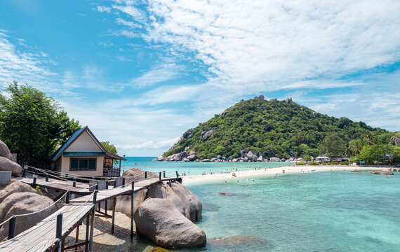 house and path on on koh nang yuan island thailand