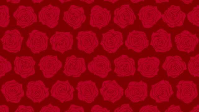 上品なバラの花柄ループアニメーション背景