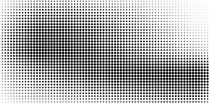 Grunge halftone gradient background. Faded grit noise texture. White and black sand wallpaper. Retro pixelated backdrop. Anime or manga style comic overlay. Vector graphic design textured template