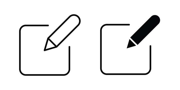 Register icon vector graphic clipart and line art style set