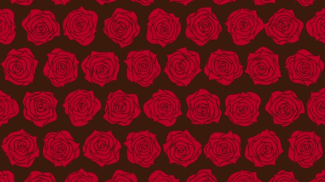 上品なバラの花柄ループアニメーション背景