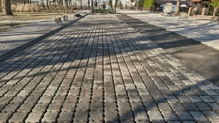 Budowa nawierzchni z betonowej kostki brukowej  © WalDec