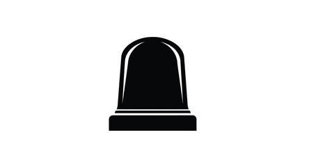 Obraz premium Simple black tombstone graphic on transparent background silhouette