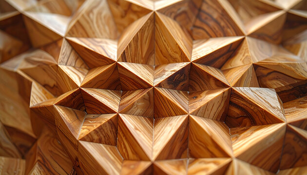 Geometric wooden pattern texture with intricate design and detailed craftsmanship