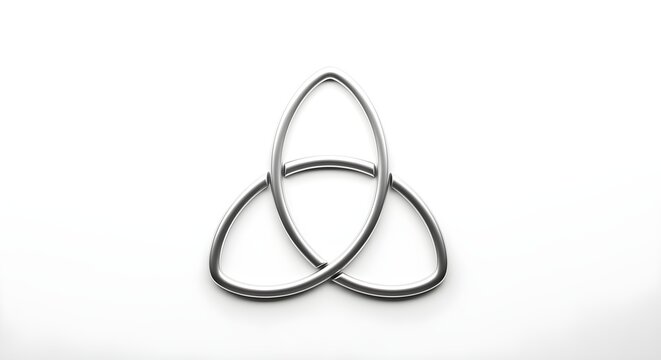 A triquetra (three interlocked loops) symbol, isolated on white.