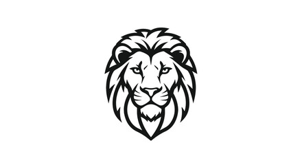 Fototapeta premium Lion logo on white background. Lion logo design. Lion head logo vector illustration.