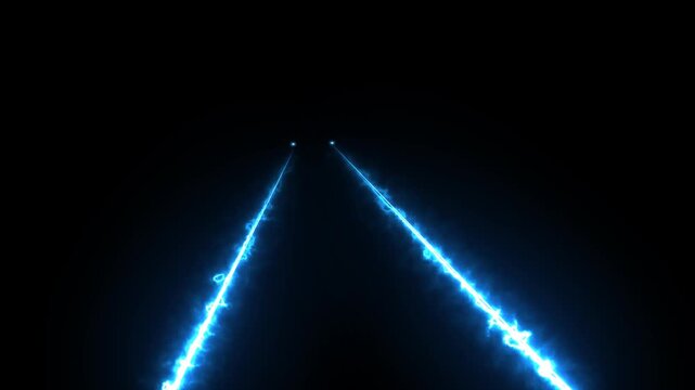 Blue Laser eyes Beams in Dark Futuristic Background