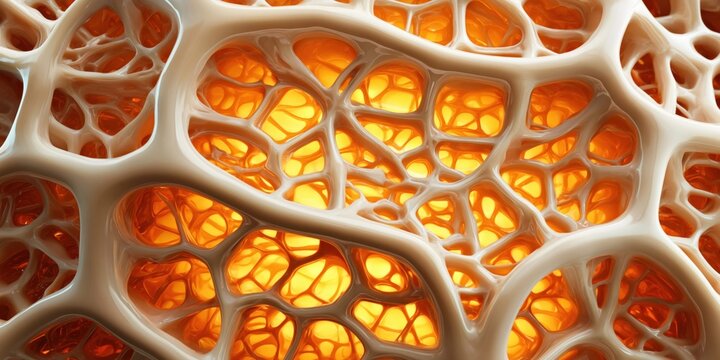 Abstract medical background featuring a cross-section of a functional bone structure