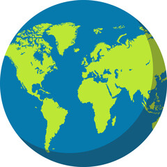 Obraz premium earth globe planet clipart illustration