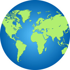 Obraz premium earth globe planet clipart illustration