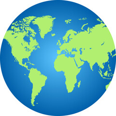 Obraz premium earth globe planet clipart illustration