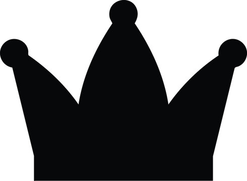 Black silhouette of a crown with round tips monarchy royal