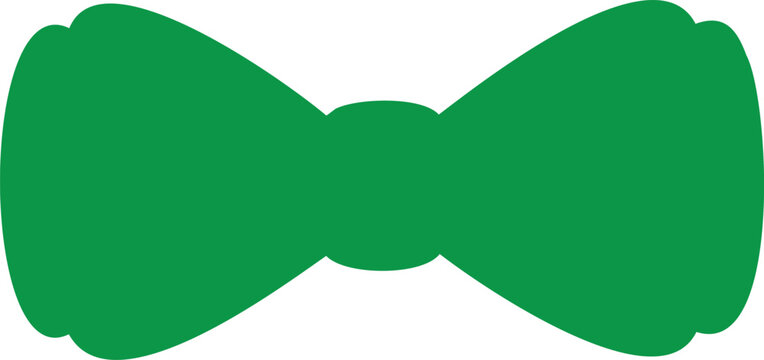 Isolated green bow tie on a white background, bowtie accessory