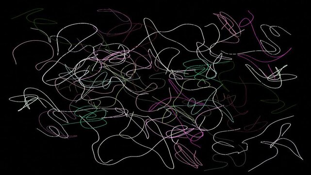 10 seconds space twisted lines glowing lights flashing space animation screensaver HD video
