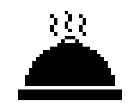 A 16x16 Restaurant Tray Pixel Art Icon (Solid, Food & Dining Concept)