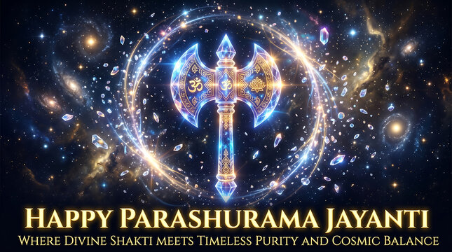 Happy Parashurama Jayanti - Cosmic Balance of Parashurama's Crystal Axe