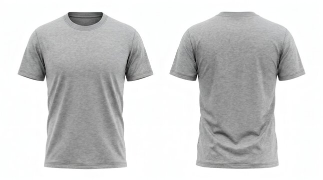 Gray T-shirt front and back view.