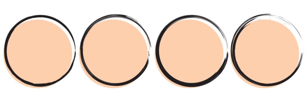Grunge vector circles. Brush strokes set. eps 10