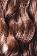 Fototapeta premium Close-up shot of a woman's long brown hair, great for beauty or fashion use