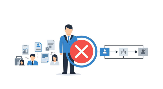 Man Blocking Data Flow Chart.