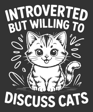 Introverted But Willing To Discuss Books Funny Book Lover T Shirt Design