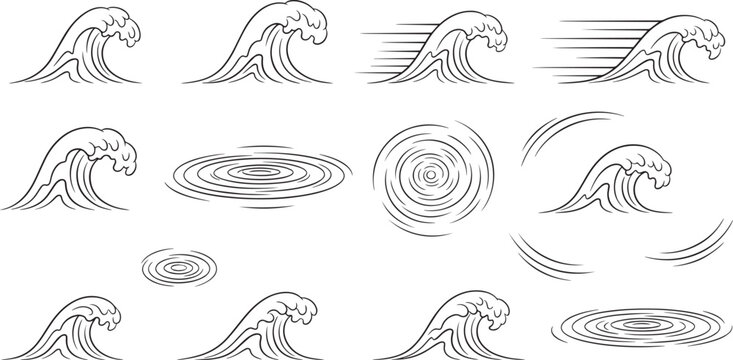 Dynamic wave motion exploring vector field representations of ocean waves and fluid dynamics