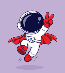 Energetic astronaut in mid-air jump astronaut cartoon, astronaut logo, spaceman, astronaut, cosmonaut, astronaut helmet, astronaut space, mascot, superhero, cartoon rocket, cartoon cute, space technol © Design Plaza