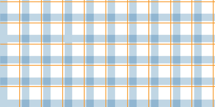 A blue and white gingham pattern with orange lines on a colored background