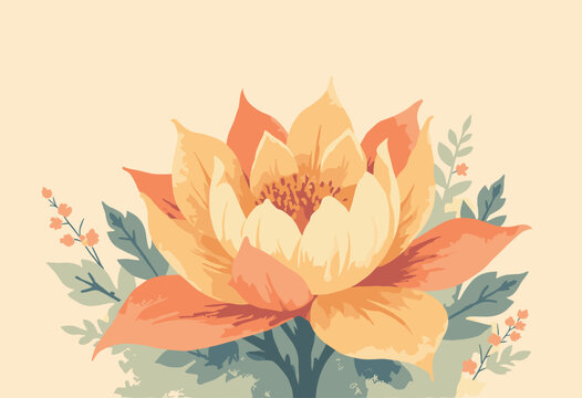 Abstract concept blooming flower where petals are made curled pages from old vintage books, representing citys literary culture Warm beige colors antique textures No text