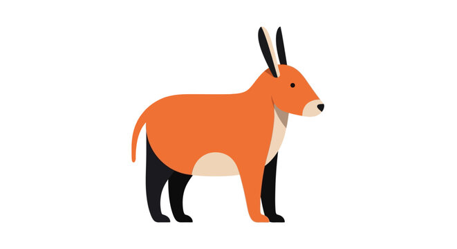 A colorful illustration of a donkey.