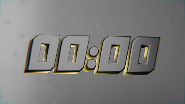 3d time ticker timer animation, textured background