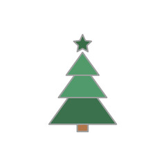 Fototapeta premium Christmas Tree with Star Ornament