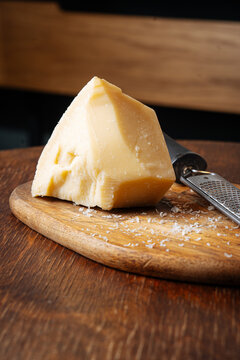 Grana Padang cheese and grater