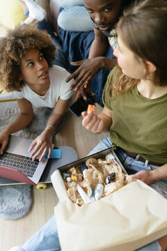 Friends Shopping Beauty Products Online